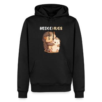 Hedgehugs Cute Hedgehog - Männer Premium Bio Hoodie - Schwarz - Vorne - Nico (187cm)