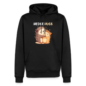 Hedgehugs Cute Hedgehog - Männer Premium Bio Hoodie - Schwarz - Vorne - Nico (187cm)