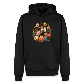Hedgehugs Cute Hedgehog - Männer Premium Bio Hoodie - Schwarz - Vorne - Nico (187cm)