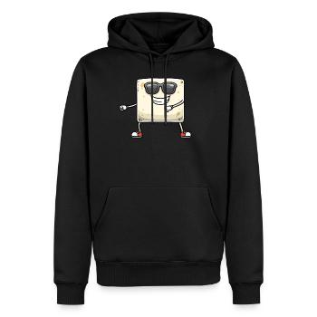 Tofu dansant pour les végétaliens et les amateurs de tofu - Sweat à capuche Premium bio Homme - noir - Devant - Nico (187cm)