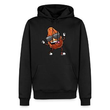 Dattes Fruit Dancing - Sweat à capuche Premium bio Homme - noir - Devant - Nico (187cm)