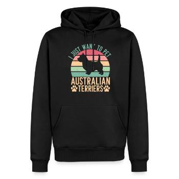 Cadeaux pour terrier australien - Sweat à capuche Premium bio Homme - noir - Devant - Nico (187cm)