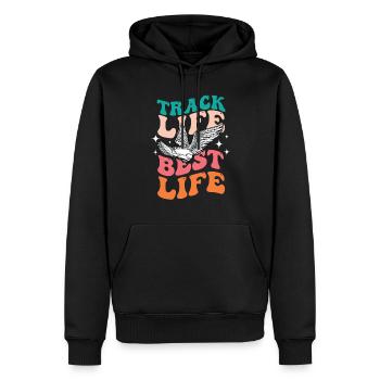 Leichtathletik Leichtathletikspiele - Männer Premium Bio Hoodie - Schwarz - Vorne - Nico (187cm)