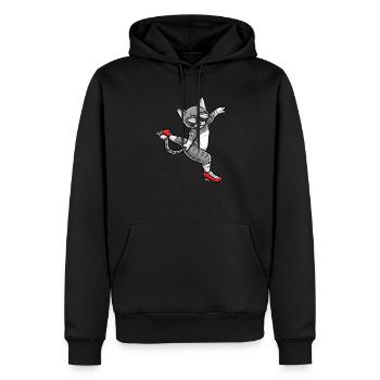 Figure Skating - Cat Figure Skating - Sweat à capuche Premium bio Homme - noir - Devant - Nico (187cm)