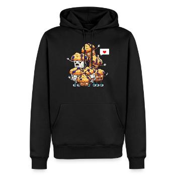 Lustige Blaubeermuffins-dessert-enthusiasten - Männer Premium Bio Hoodie - Schwarz - Vorne - Nico (187cm)
