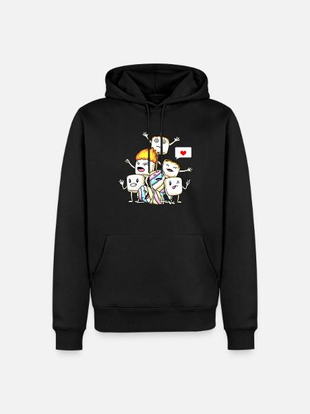 Funny Marshmallows - Men’s Premium Organic Hoodie - black