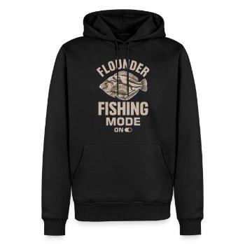 Dicton de pêcheur de plie - Sweat à capuche Premium bio Homme - noir - Devant - Nico (187cm)