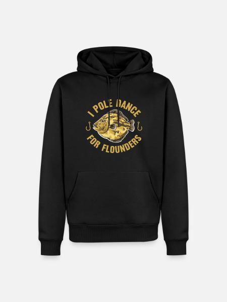 Flounder Fisherman Saying - Men’s Premium Organic Hoodie - black