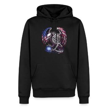 Halloween Squelette Effrayant Effrayant Horreur Fête - Sweat à capuche Premium bio Homme - noir - Devant - Nico (187cm)