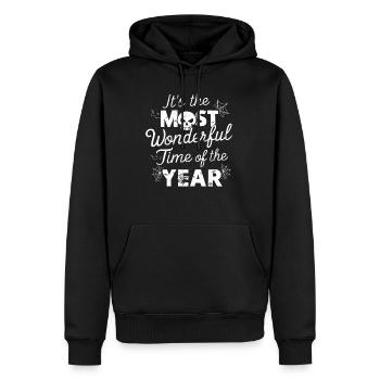 Halloween, Squelette, Effrayant, Effrayant, Horreur, Fête - Sweat à capuche Premium bio Homme - noir - Devant - Nico (187cm)