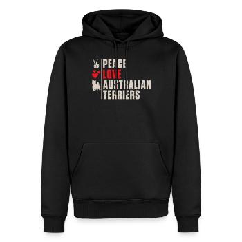 Australian Terrier Gifts - Männer Premium Bio Hoodie - Schwarz - Vorne - Nico (187cm)