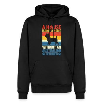 Cadeaux pour terrier australien - Sweat à capuche Premium bio Homme - noir - Devant - Nico (187cm)