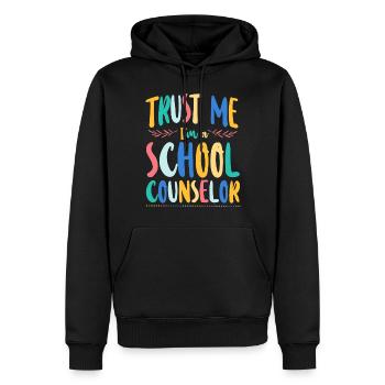 Conseiller scolaire Croyez-moi, je suis un - Sweat à capuche Premium bio Homme - noir - Devant - Nico (187cm)