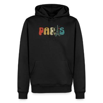 Frankreich Paris Eiffelturm Frankreich Flagge - Männer Premium Bio Hoodie - Schwarz - Vorne - Nico (187cm)