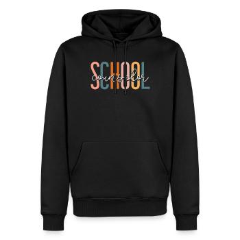 Conseiller scolaire Conseiller scolaire - Sweat à capuche Premium bio Homme - noir - Devant - Nico (187cm)