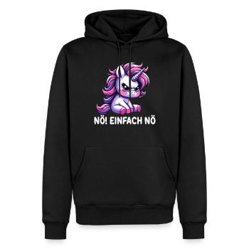 Non, juste non - Sweat à capuche Premium bio Homme - noir - Devant - Nico (187cm)