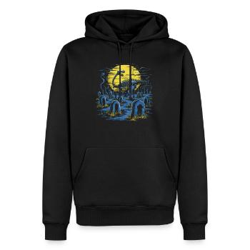 Halloween Kostüm Kürbis Scary Spooky Horror Party - Männer Premium Bio Hoodie - Schwarz - Vorne - Nico (187cm)