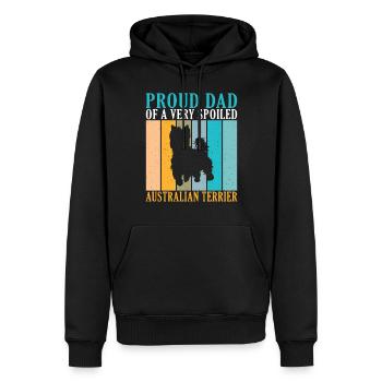Cadeaux pour terrier australien - Sweat à capuche Premium bio Homme - noir - Devant - Nico (187cm)