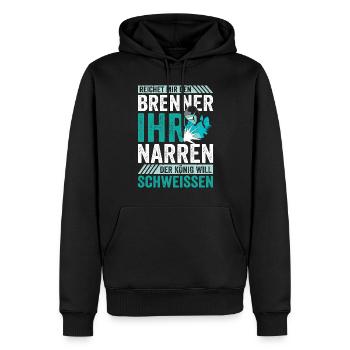 Schweißer Brenner Schweißen - Männer Premium Bio Hoodie - Schwarz - Vorne - Nico (187cm)