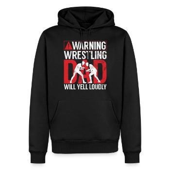 Wrestling Dad Wrestler Männer Vatertag - Männer Premium Bio Hoodie - Schwarz - Vorne - Nico (187cm)