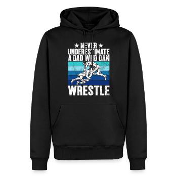 Wrestling Dad Wrestler Männer Vatertag - Männer Premium Bio Hoodie - Schwarz - Vorne - Nico (187cm)