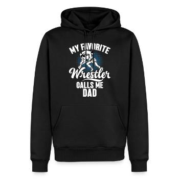 Wrestling Dad Wrestler Männer Vatertag - Männer Premium Bio Hoodie - Schwarz - Vorne - Nico (187cm)