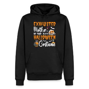 Erschöpfte Mutter Von Zwei Kindern Ist Mein - Männer Premium Bio Hoodie - Schwarz - Vorne - Nico (187cm)