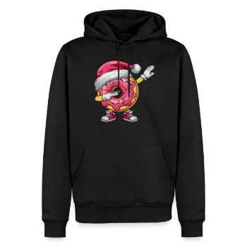 Dabbing Donut Père Noël Dab Danse Enfants - Sweat à capuche Premium bio Homme - noir - Devant - Nico (187cm)