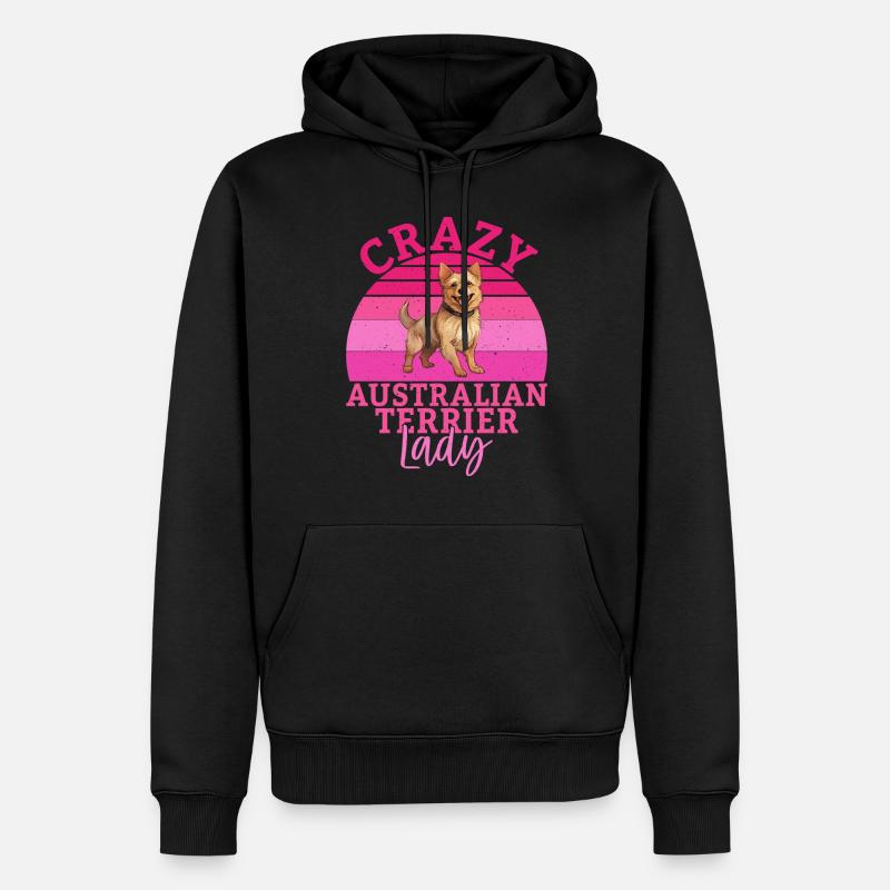 Cadeaux pour terrier australien - Sweat à capuche Premium bio Homme - noir