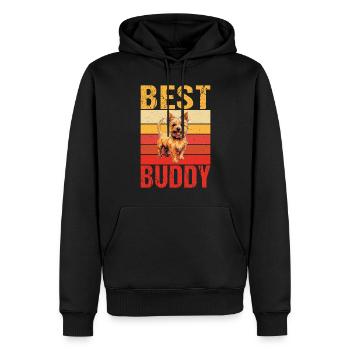 Australian Terrier Gifts - Männer Premium Bio Hoodie - Schwarz - Vorne - Nico (187cm)