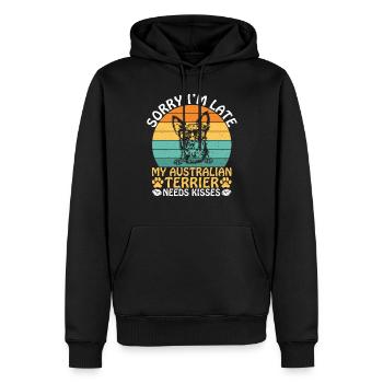 Australian Terrier Gifts - Männer Premium Bio Hoodie - Schwarz - Vorne - Nico (187cm)