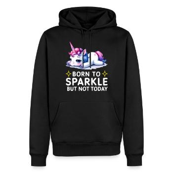 Born to Sparkle but Not Today Unicorn - Männer Premium Bio Hoodie - Schwarz - Vorne - Nico (187cm)