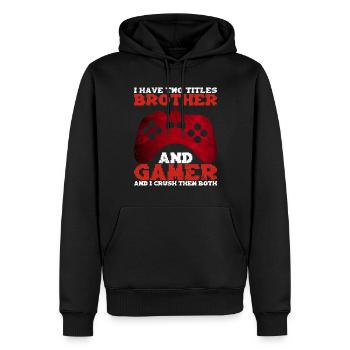 Videospiele Gaming Boys Bruder Teen - Männer Premium Bio Hoodie - Schwarz - Vorne - Nico (187cm)