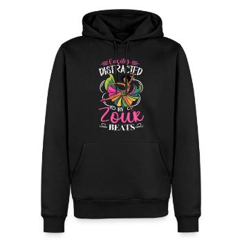 Funny Zouk Dancer Saying - Men’s Premium Organic Hoodie - black - Front - Nico (187cm)