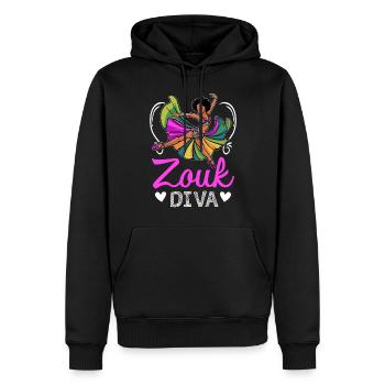 Funny Zouk Dancer Saying - Men’s Premium Organic Hoodie - black - Front - Nico (187cm)