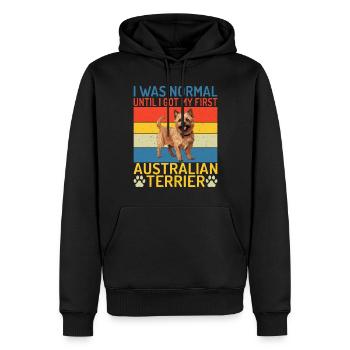 Cadeaux pour terrier australien - Sweat à capuche Premium bio Homme - noir - Devant - Nico (187cm)