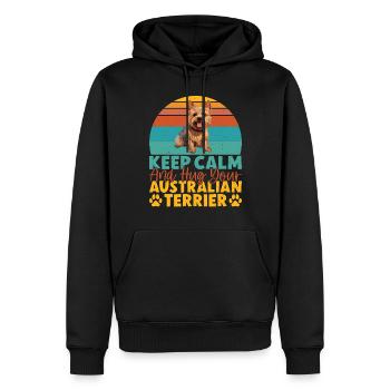 Cadeaux pour terrier australien - Sweat à capuche Premium bio Homme - noir - Devant - Nico (187cm)