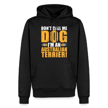 Australian Terrier Gifts - Männer Premium Bio Hoodie - Schwarz - Vorne - Nico (187cm)