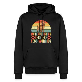 Cadeaux pour terrier australien - Sweat à capuche Premium bio Homme - noir - Devant - Nico (187cm)
