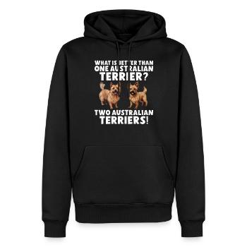 Cadeaux pour terrier australien - Sweat à capuche Premium bio Homme - noir - Devant - Nico (187cm)