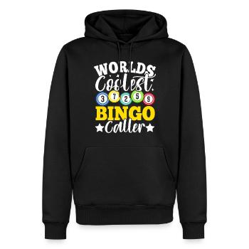 Die coolste Bingo-Anrufer-Lustige Lotterie der Welt - Männer Premium Bio Hoodie - Schwarz - Vorne - Nico (187cm)