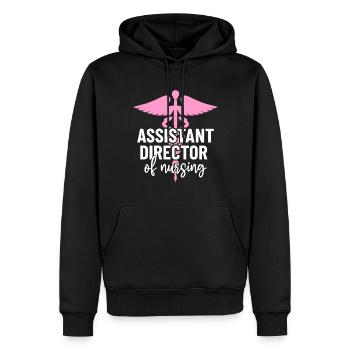 Directrice adjointe des soins infirmiers Funny ADON Nurse - Sweat à capuche Premium bio Homme - noir - Devant - Nico (187cm)