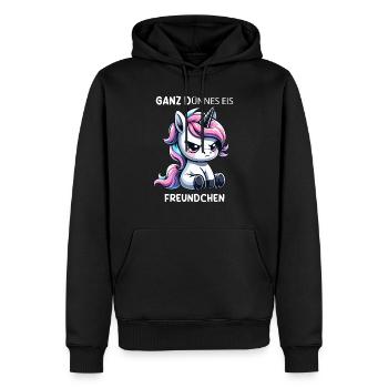 Ami de la glace très fine - Sweat à capuche Premium bio Homme - noir - Devant - Nico (187cm)