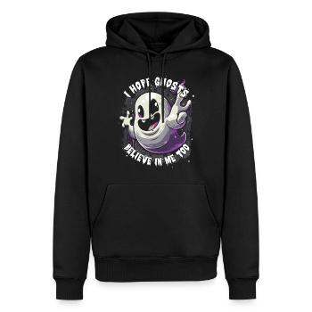 Appât fantôme Paranormal Chasseur de fantômes - Sweat à capuche Premium bio Homme - noir - Devant - Nico (187cm)
