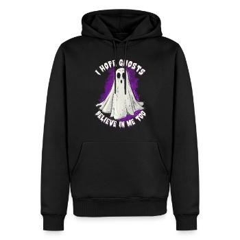 Appât fantôme Paranormal Chasseur de fantômes - Sweat à capuche Premium bio Homme - noir - Devant - Nico (187cm)