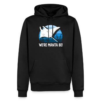 Ocean Animal Diving Stingray Mantarochen - Männer Premium Bio Hoodie - Schwarz - Vorne - Nico (187cm)