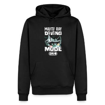Ocean Animal Diving Stingray Mantarochen - Männer Premium Bio Hoodie - Schwarz - Vorne - Nico (187cm)