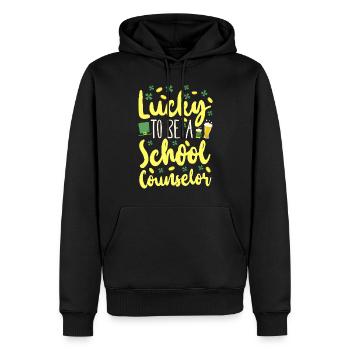 Conseillère scolaire Fête de la Saint-Patrick - Sweat à capuche Premium bio Homme - noir - Devant - Nico (187cm)