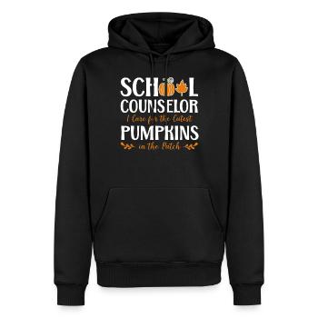 Conseiller scolaire Cas de citrouille - Sweat à capuche Premium bio Homme - noir - Devant - Nico (187cm)