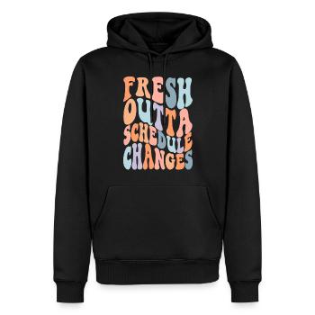 Conseillère scolaire Fresh Outta - Sweat à capuche Premium bio Homme - noir - Devant - Nico (187cm)